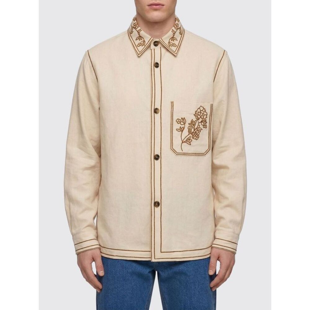 Isabel Marant Men Embroidered Cotton Rudy Overshirt Isabel Marant